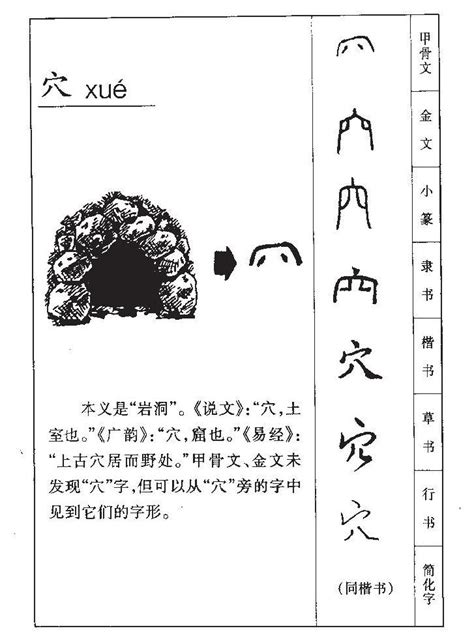 穴的字|穴的说文解字解释